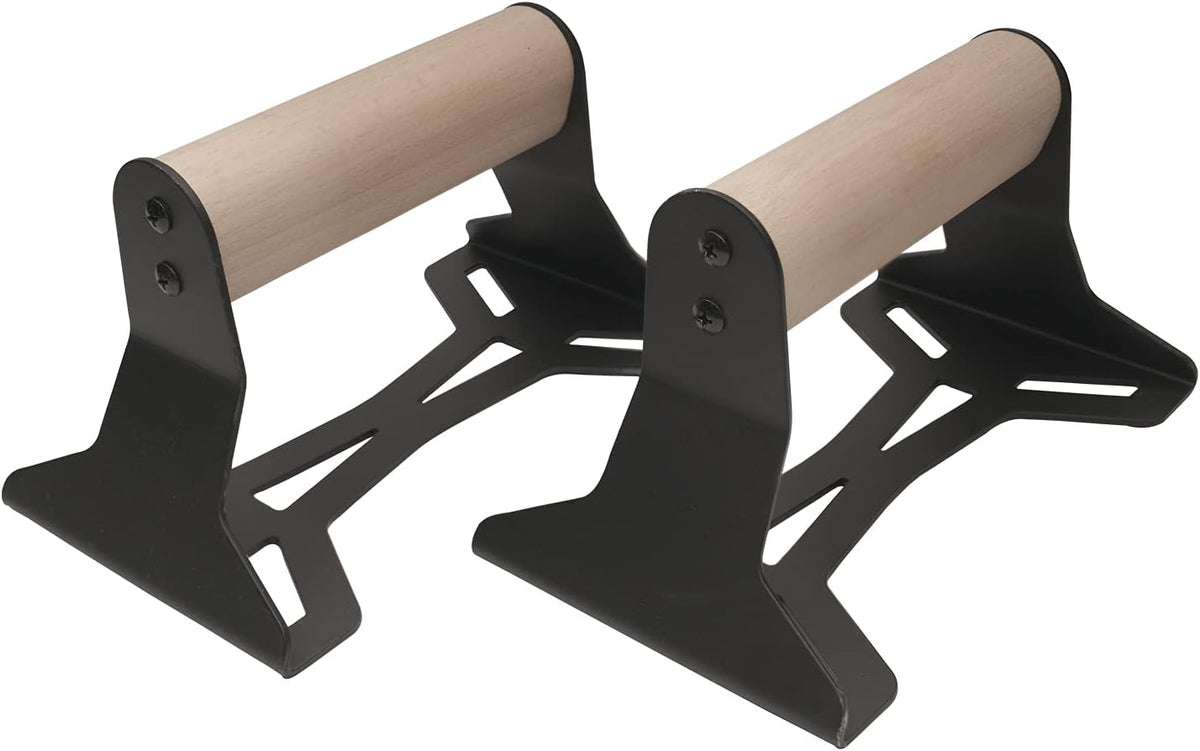 Portable Wooden Push-Up Bars with Ergonomic Handle, Lightweight Floor Strength Training Support