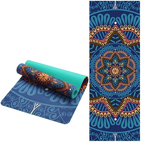 Suede Lotus Pattern Non-Slip Yoga Mat