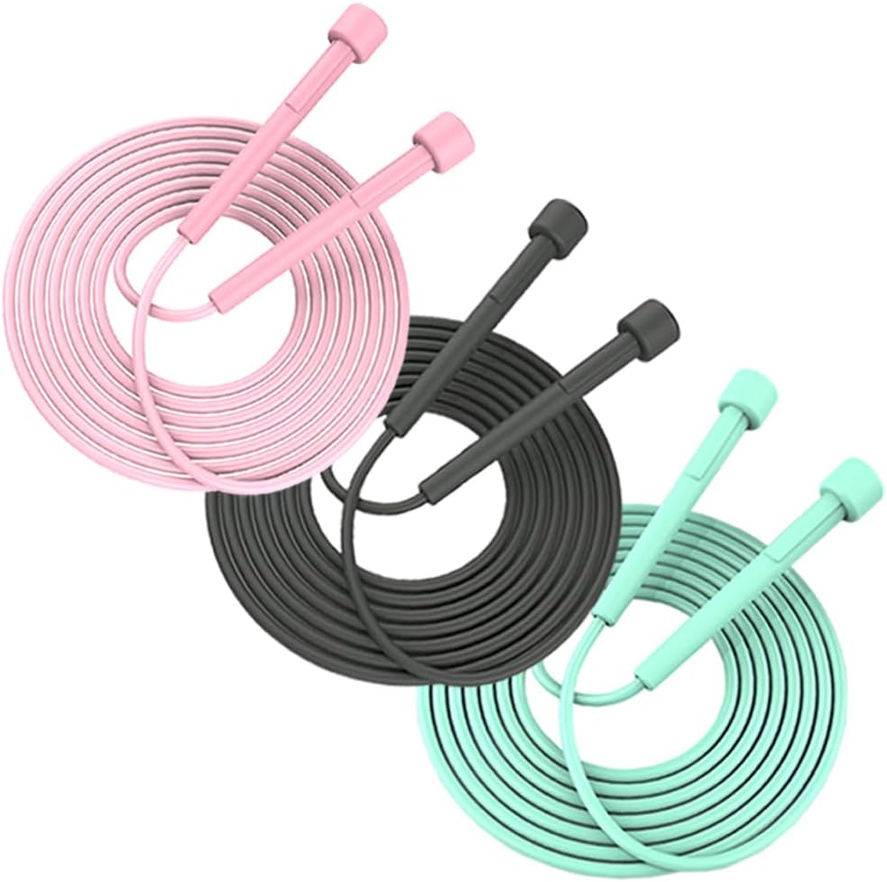 Beaded Jump Rope 2 Pack, gmented Skipping Rope for Kids Adults, Adjustable Tangle-Free Toddler Jumping Rope for Fitness Exerci Training