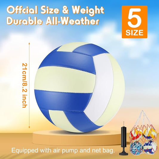 Glow-In-The-Dark Volleyball Set With Storage Bag