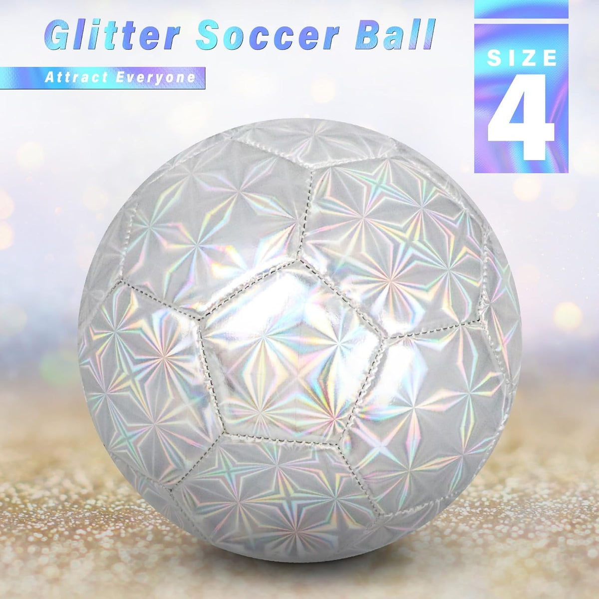 Glitter Pink Soccer Ball For Kids