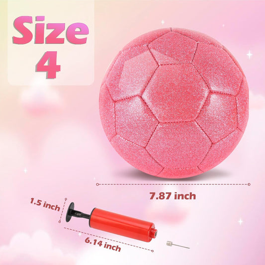 Pink Glitter Soccer Ball For Kids
