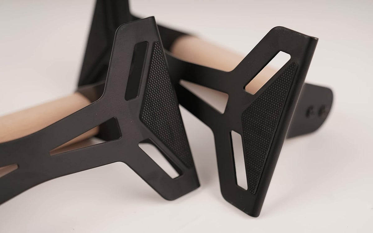 Portable Wooden Push-Up Bars with Ergonomic Handle, Lightweight Floor Strength Training Support