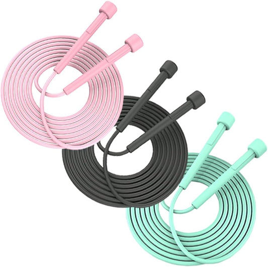 Beaded Jump Rope 2 Pack,  gmented Skipping Rope for Kids Adults, Adjustable Tangle-Free Toddler Jumping Rope for Fitness Exerci Training