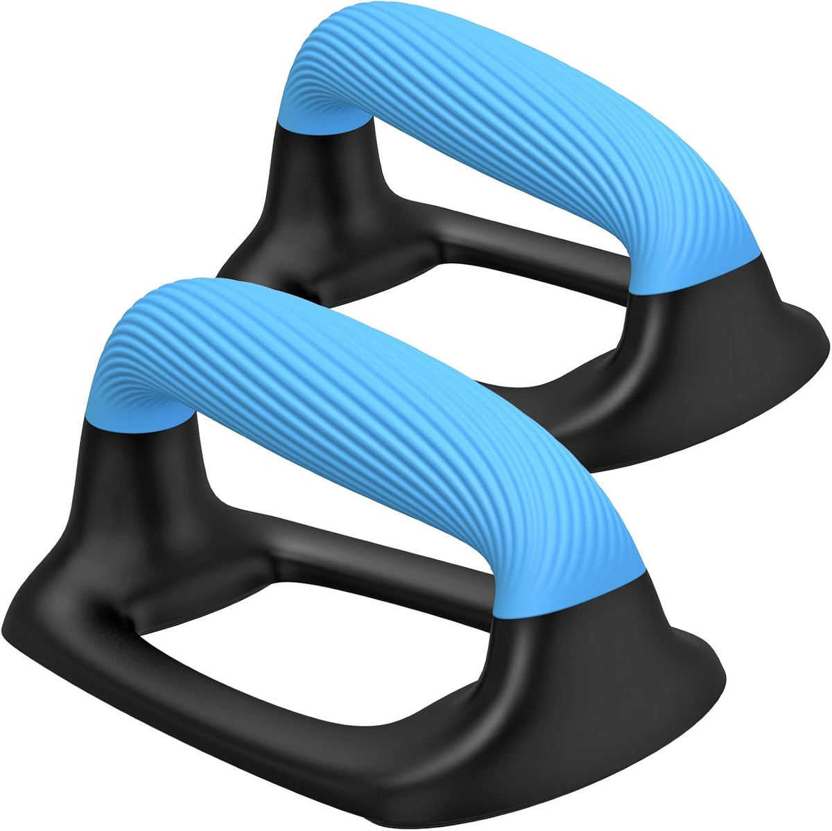 Push-Up Bars with Thickened Soft Plastic Handle and Stable Non-Slip Base, Floor Strength Training Push-Up Stands