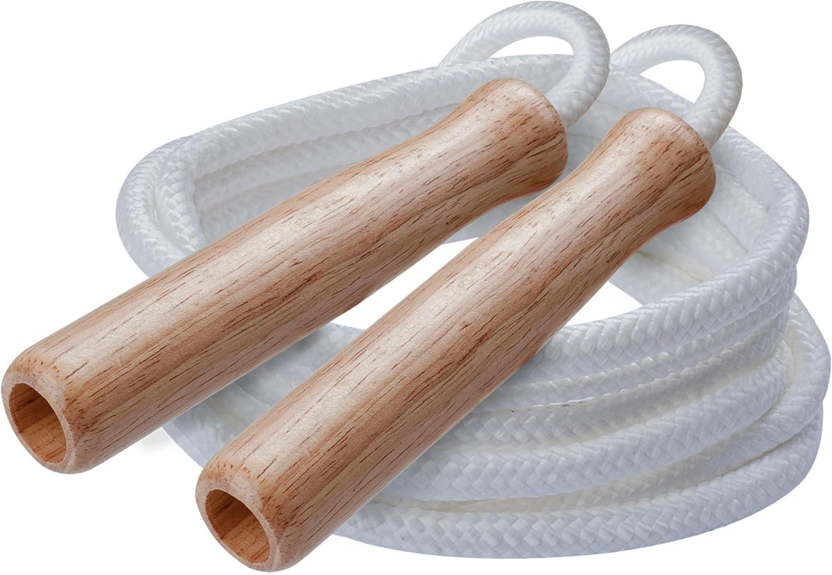 Classic Nylon Jump Rope with Wood Handles, 16-Feet (le)