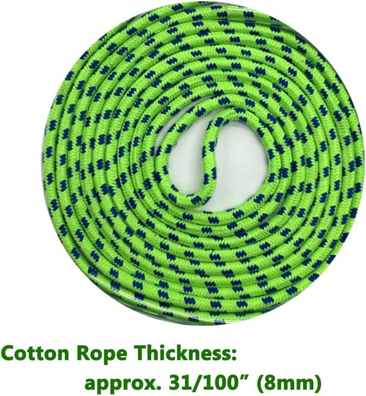 16 FT Double Dutch Jump Rope for Kids, Adjustable Rainbow Skipping Rope with Wooden Handles, Perfect for Fitness, Outdoor Fun, School Sports, and Party Games