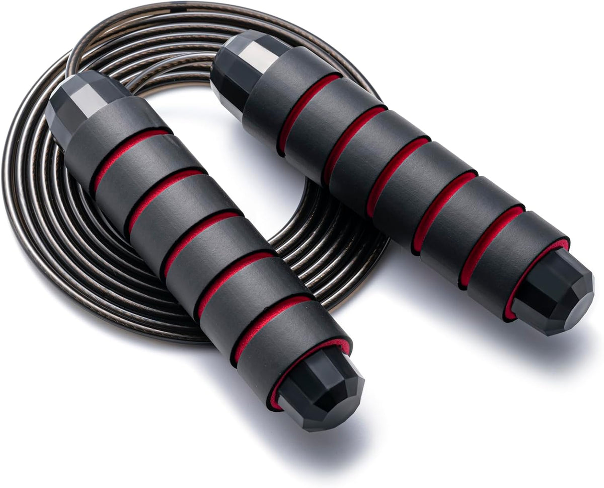 Jump Rope, Adjustable Jump Ropes,Skipping Rope Tangle-Free Rapid Speed with Ball Bearings for Women Men Kids,Exerci & Slim Body Jumprope at Home School Gym