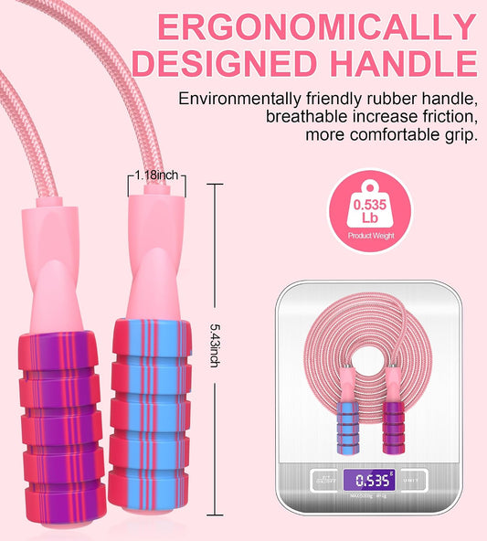 Jump Rope for Women Men, Fitness Jumprope for Women Workout, Adjustable Adult Exerci Skipping Rope